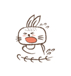 Square face rabbit's life（個別スタンプ：8）