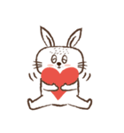 Square face rabbit's life（個別スタンプ：9）