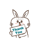 Square face rabbit's life（個別スタンプ：10）