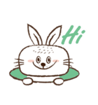 Square face rabbit's life（個別スタンプ：11）