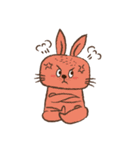 Square face rabbit's life（個別スタンプ：12）