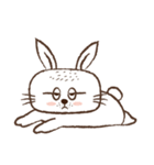 Square face rabbit's life（個別スタンプ：14）