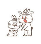 Square face rabbit's life（個別スタンプ：15）