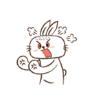 Square face rabbit's life（個別スタンプ：16）