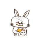 Square face rabbit's life（個別スタンプ：17）