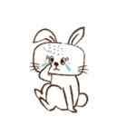 Square face rabbit's life（個別スタンプ：18）
