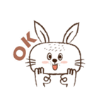 Square face rabbit's life（個別スタンプ：20）