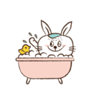 Square face rabbit's life（個別スタンプ：22）