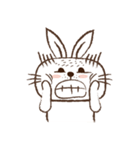 Square face rabbit's life（個別スタンプ：23）
