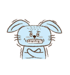 Square face rabbit's life（個別スタンプ：24）