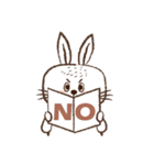 Square face rabbit's life（個別スタンプ：26）
