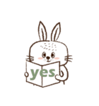 Square face rabbit's life（個別スタンプ：27）