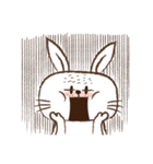 Square face rabbit's life（個別スタンプ：28）