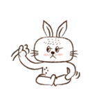 Square face rabbit's life（個別スタンプ：36）