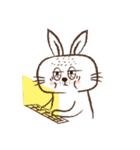 Square face rabbit's life（個別スタンプ：38）