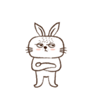 Square face rabbit's life（個別スタンプ：40）