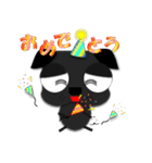 黒パグのハグさん。（個別スタンプ：5）