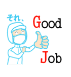 マスクをした調査員（個別スタンプ：10）