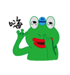 DeleBer Frog-new to here（個別スタンプ：10）