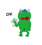 DeleBer Frog-new to here（個別スタンプ：16）