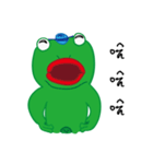 DeleBer Frog-new to here（個別スタンプ：34）