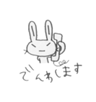 つり目うさぎのしろたさん3（個別スタンプ：8）