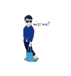 a boy wearing sunglasses（個別スタンプ：1）