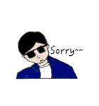 a boy wearing sunglasses（個別スタンプ：5）