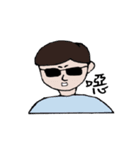a boy wearing sunglasses（個別スタンプ：21）