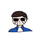 a boy wearing sunglasses（個別スタンプ：22）