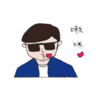 a boy wearing sunglasses（個別スタンプ：38）