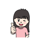 前髪パツ子 バージョン2（個別スタンプ：1）