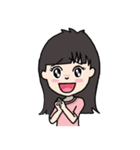 前髪パツ子 バージョン2（個別スタンプ：2）