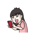 前髪パツ子 バージョン2（個別スタンプ：3）