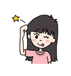 前髪パツ子 バージョン2（個別スタンプ：4）