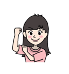 前髪パツ子 バージョン2（個別スタンプ：6）