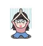 前髪パツ子 バージョン2（個別スタンプ：14）