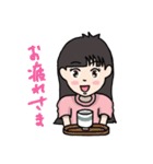 前髪パツ子 バージョン2（個別スタンプ：18）