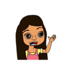 Olive Skin Girl（個別スタンプ：3）