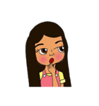 Olive Skin Girl（個別スタンプ：5）