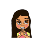 Olive Skin Girl（個別スタンプ：9）