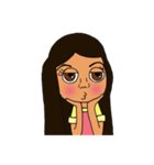 Olive Skin Girl（個別スタンプ：12）