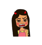 Olive Skin Girl（個別スタンプ：16）