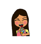 Olive Skin Girl（個別スタンプ：22）