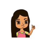 Olive Skin Girl（個別スタンプ：33）