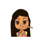 Olive Skin Girl（個別スタンプ：36）