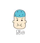 The Blue Bald boy（個別スタンプ：32）