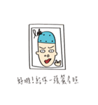 The Blue Bald boy（個別スタンプ：38）