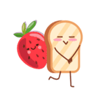 Mr. Bread with Eggs And strawberries（個別スタンプ：22）