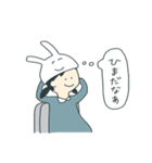 うさぎの帽子の人々（個別スタンプ：22）